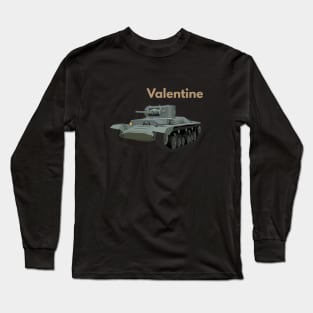 Valentine British WW2 Infantry Tank Long Sleeve T-Shirt